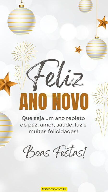 Imagem de ano novo para compartilhar no WhatsApp