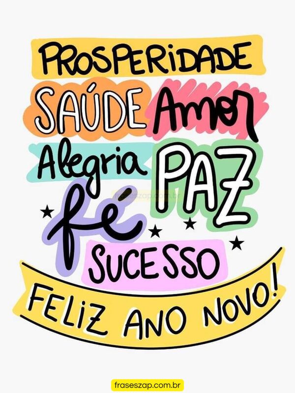 Imagem de ano novo para compartilhar no WhatsApp