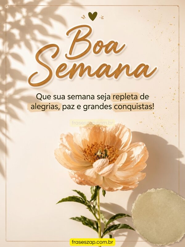 Imagem de boa semana para compartilhar no WhatsApp