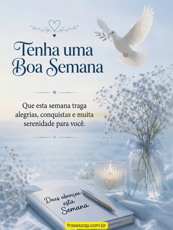 Imagem de boa semana para compartilhar no WhatsApp