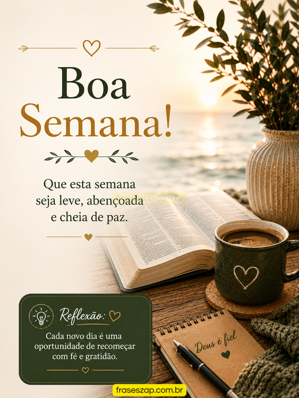 Imagem de boa semana para compartilhar no WhatsApp