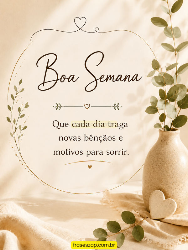 Imagem de boa semana para compartilhar no WhatsApp