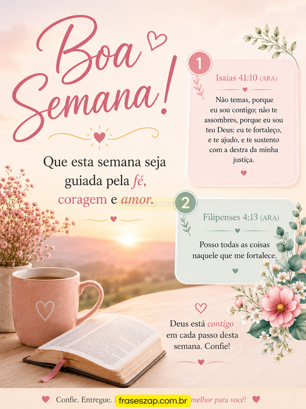 Imagem de boa semana para compartilhar no WhatsApp