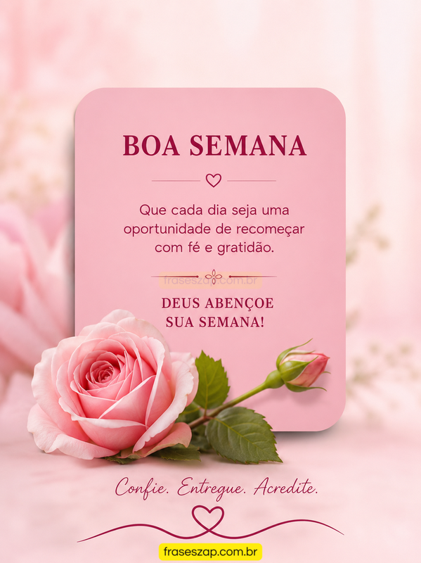 Imagem de boa semana para compartilhar no WhatsApp