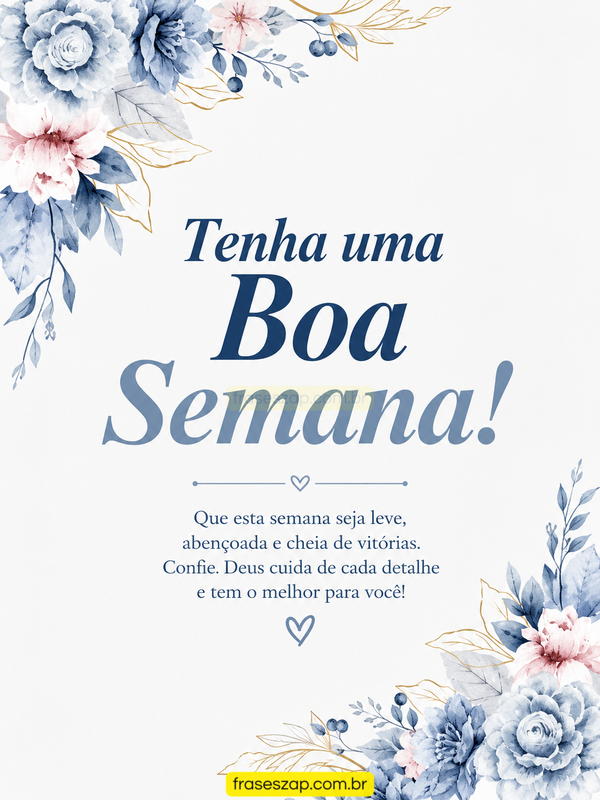 Imagem de boa semana para compartilhar no WhatsApp