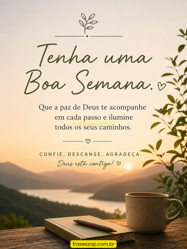 Imagem de boa semana para compartilhar no WhatsApp
