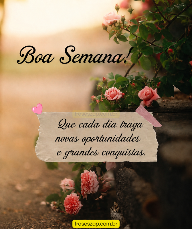Imagem de boa semana para compartilhar no WhatsApp