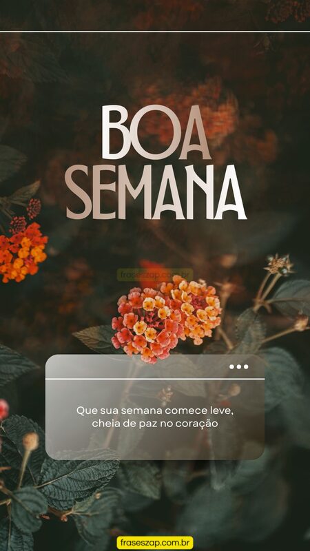 Imagem de boa semana para compartilhar no WhatsApp