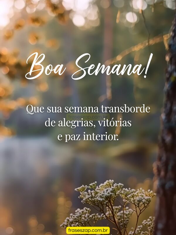 Imagem de boa semana para compartilhar no WhatsApp