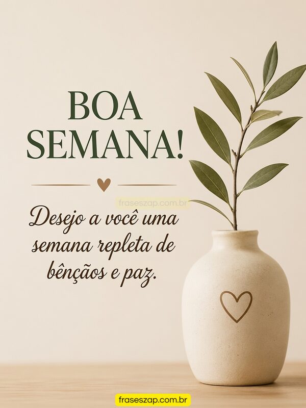 Imagem de boa semana para compartilhar no WhatsApp