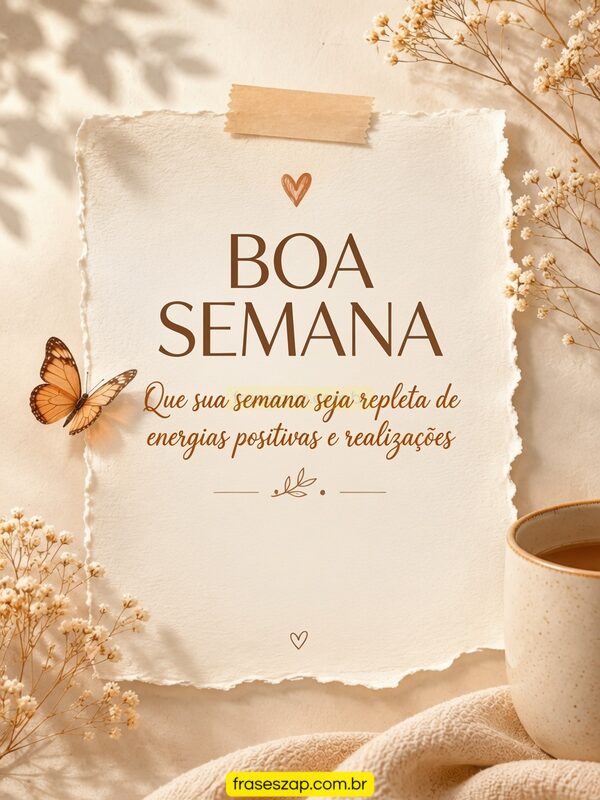 Imagem de boa semana para compartilhar no WhatsApp