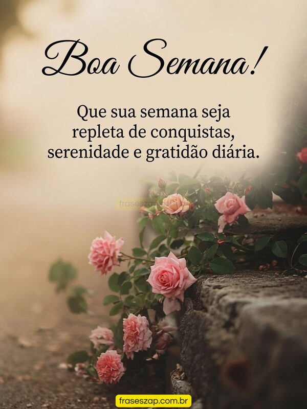 Imagem de boa semana para compartilhar no WhatsApp
