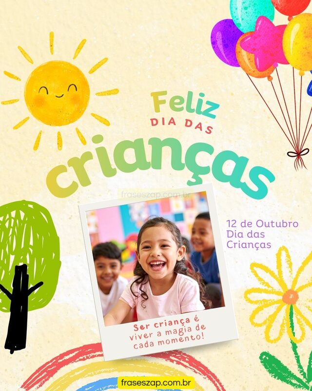 Imagem de dia das crianças para compartilhar no WhatsApp