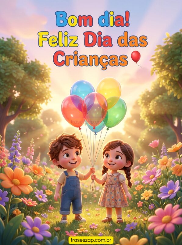 Imagem de dia das crianças para compartilhar no WhatsApp