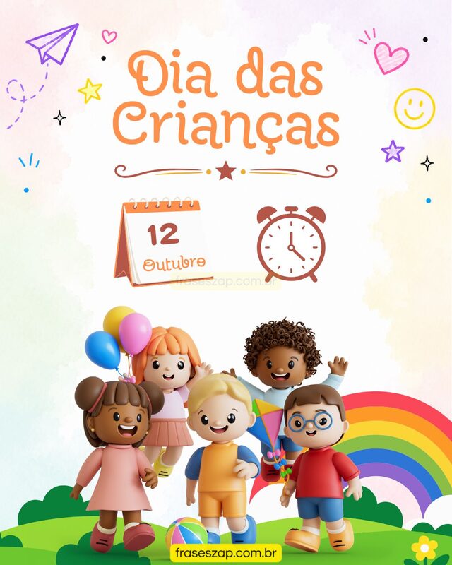 Imagem de dia das crianças para compartilhar no WhatsApp