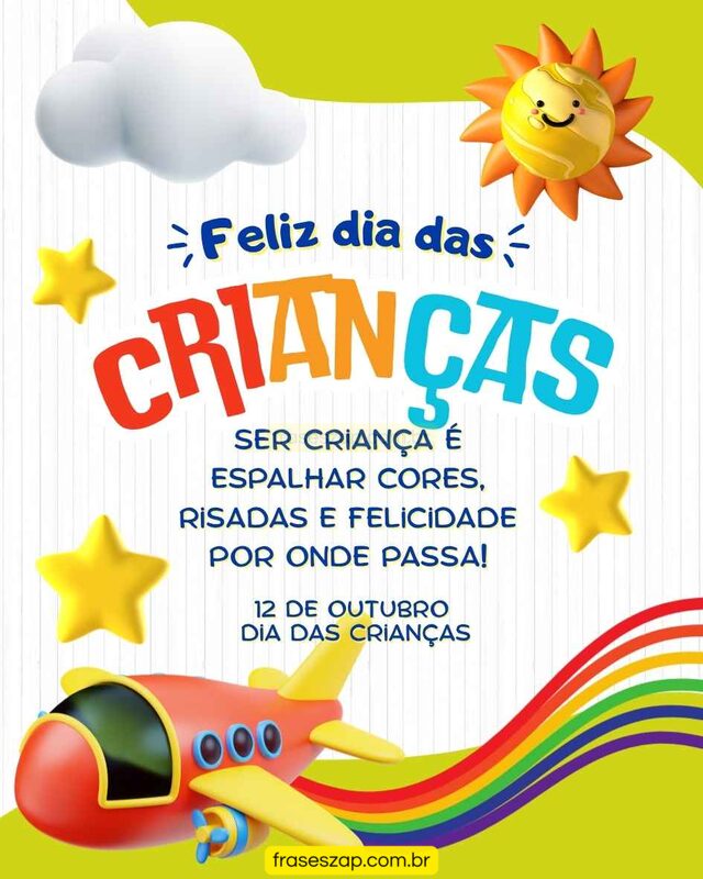 Imagem de dia das crianças para compartilhar no WhatsApp