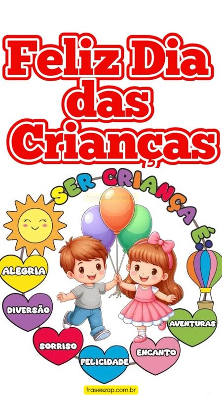 Imagem de dia das crianças para compartilhar no WhatsApp