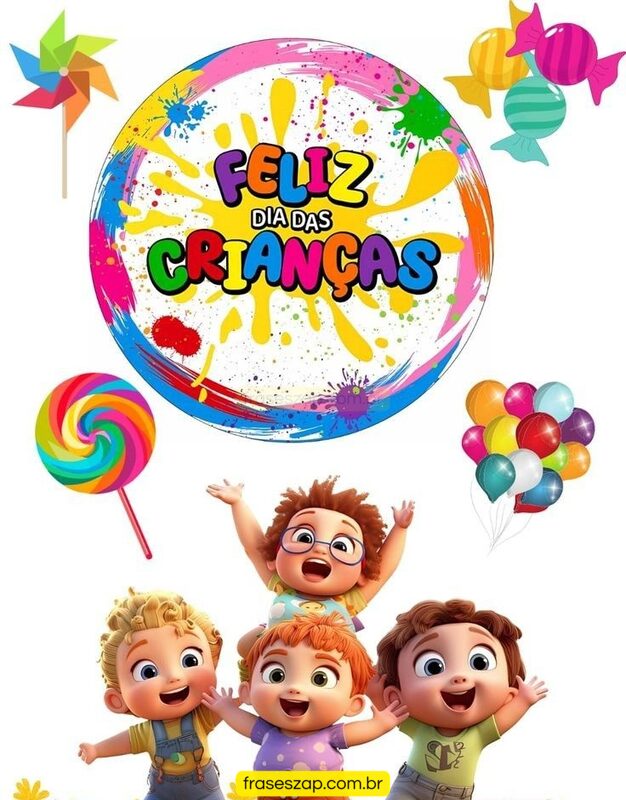 Imagem de dia das crianças para compartilhar no WhatsApp
