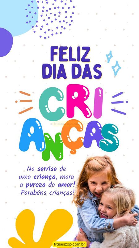 Imagem de dia das crianças para compartilhar no WhatsApp
