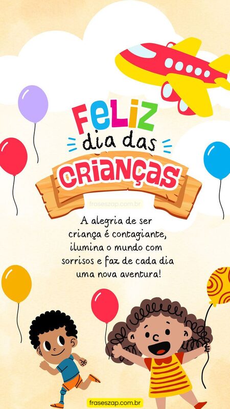 Imagem de dia das crianças para compartilhar no WhatsApp