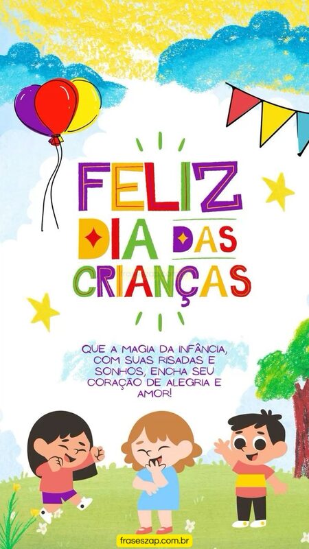 Imagem de dia das crianças para compartilhar no WhatsApp