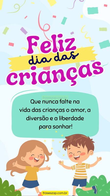 Imagem de dia das crianças para compartilhar no WhatsApp