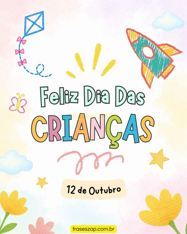 Imagem de dia das crianças para compartilhar no WhatsApp