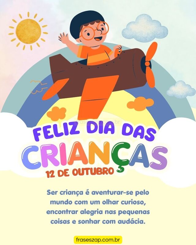 Imagem de dia das crianças para compartilhar no WhatsApp