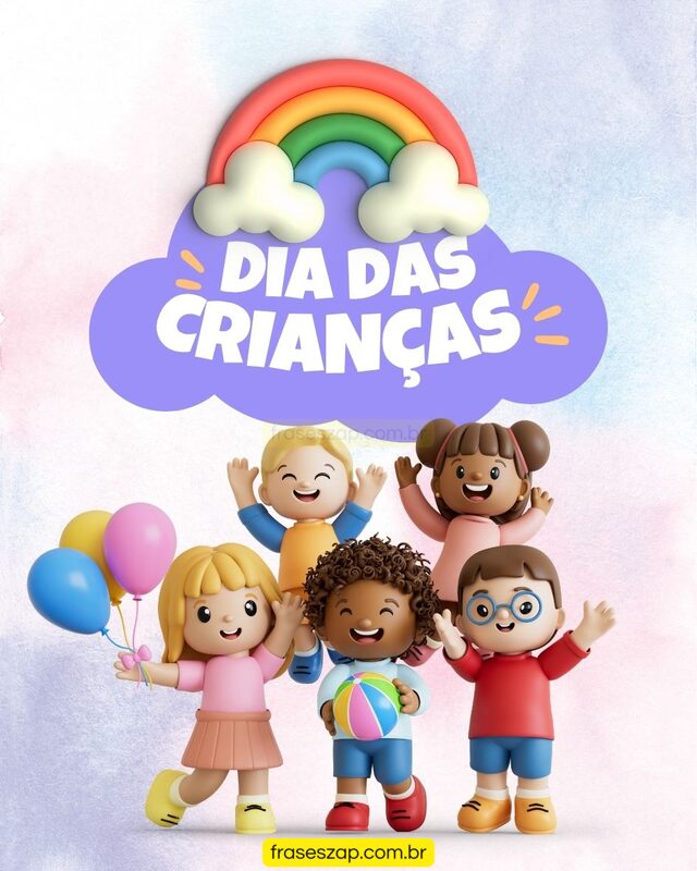 Imagem de dia das crianças para compartilhar no WhatsApp