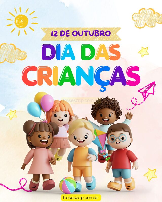 Imagem de dia das crianças para compartilhar no WhatsApp