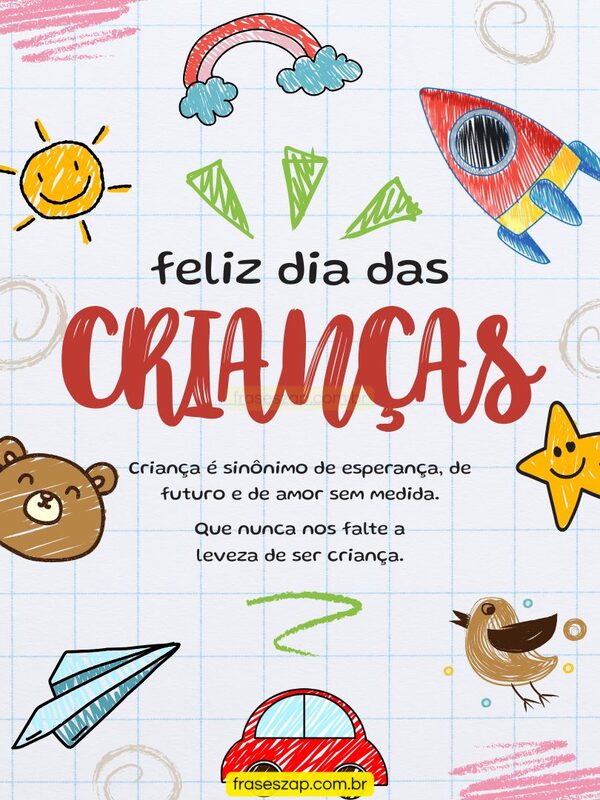 Imagem de dia das crianças para compartilhar no WhatsApp