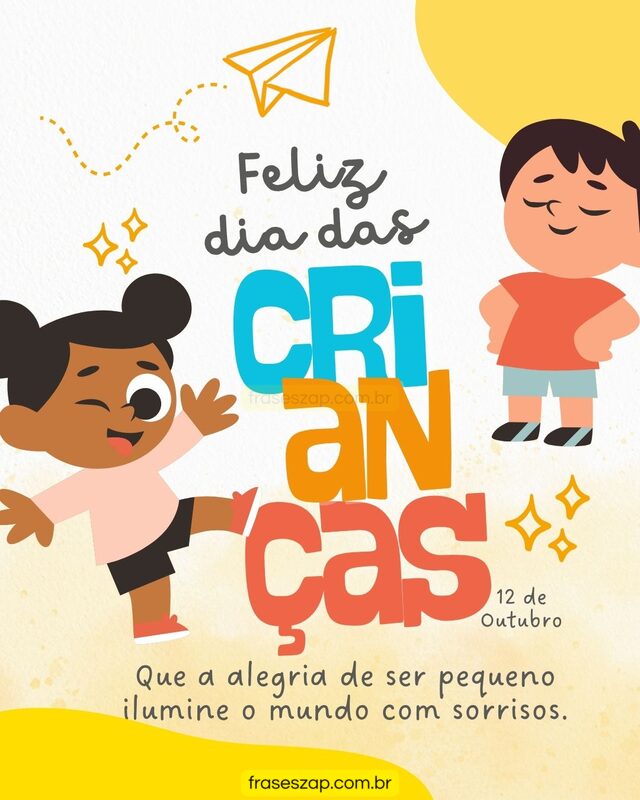 Imagem de dia das crianças para compartilhar no WhatsApp