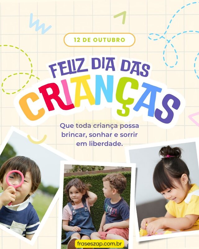 Imagem de dia das crianças para compartilhar no WhatsApp