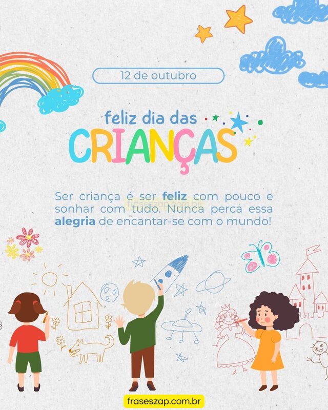 Imagem de dia das crianças para compartilhar no WhatsApp