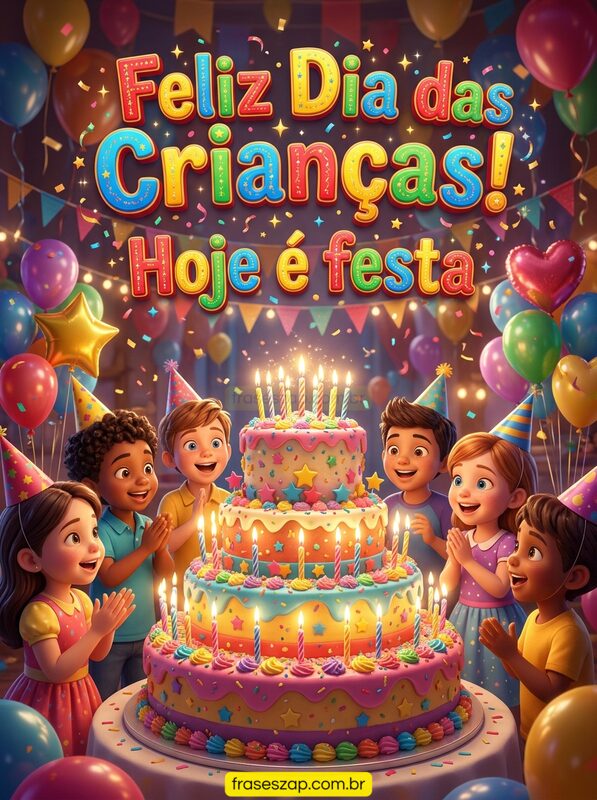 Imagem de dia das crianças para compartilhar no WhatsApp