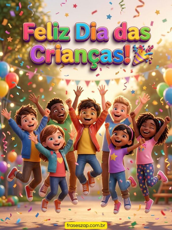 Imagem de dia das crianças para compartilhar no WhatsApp