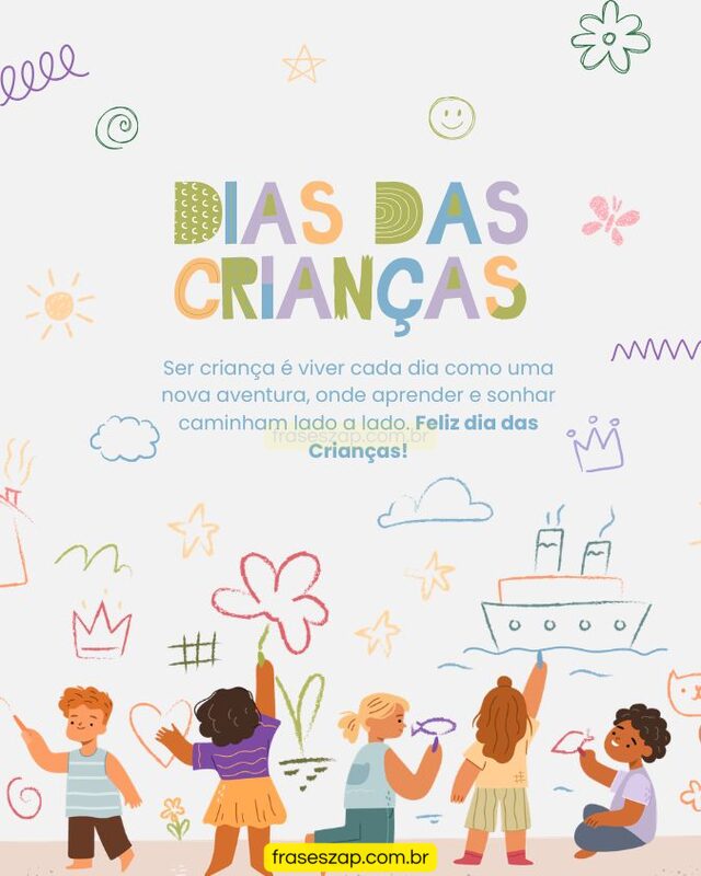 Imagem de dia das crianças para compartilhar no WhatsApp