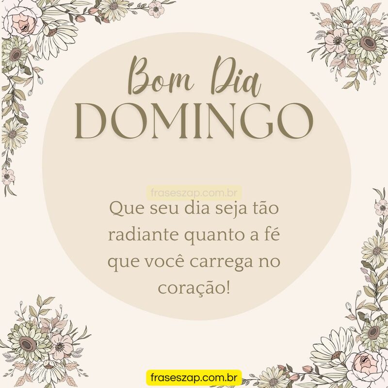 Imagem de domingo para compartilhar no WhatsApp