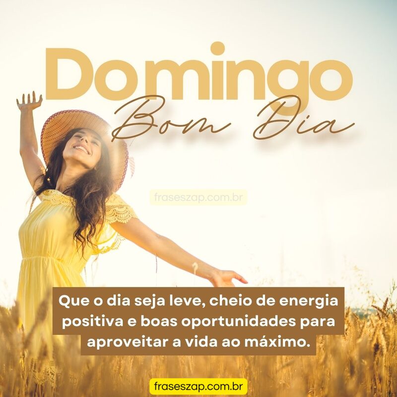 Imagem de domingo para compartilhar no WhatsApp