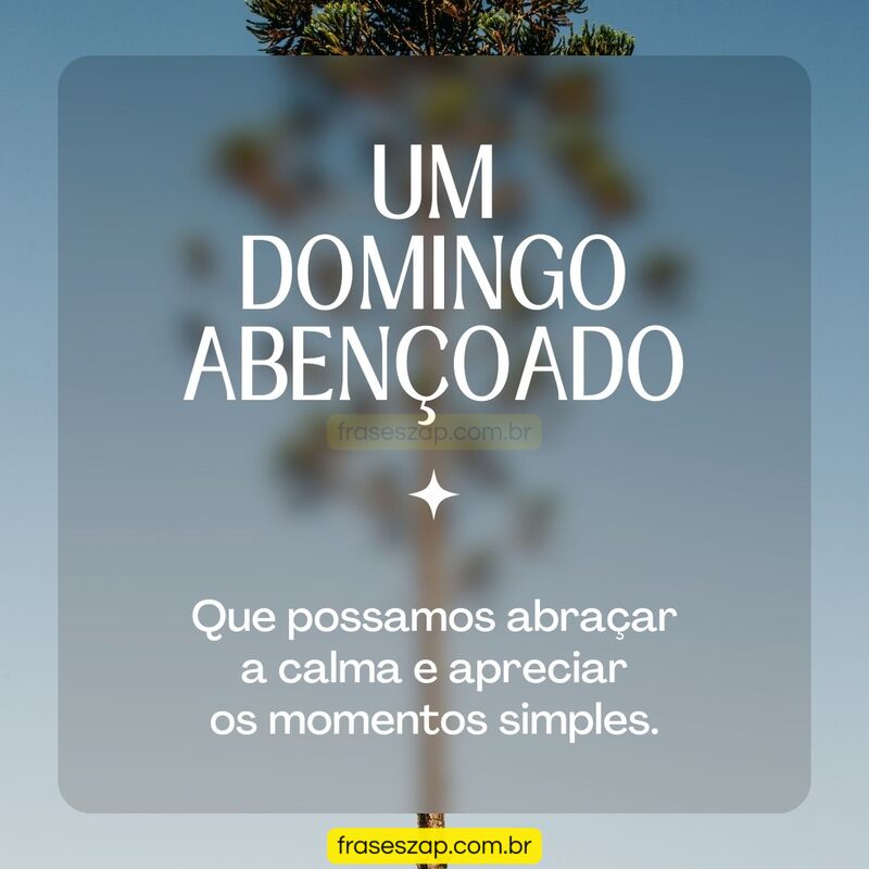 Imagem de domingo para compartilhar no WhatsApp