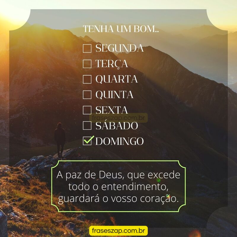 Imagem de domingo para compartilhar no WhatsApp