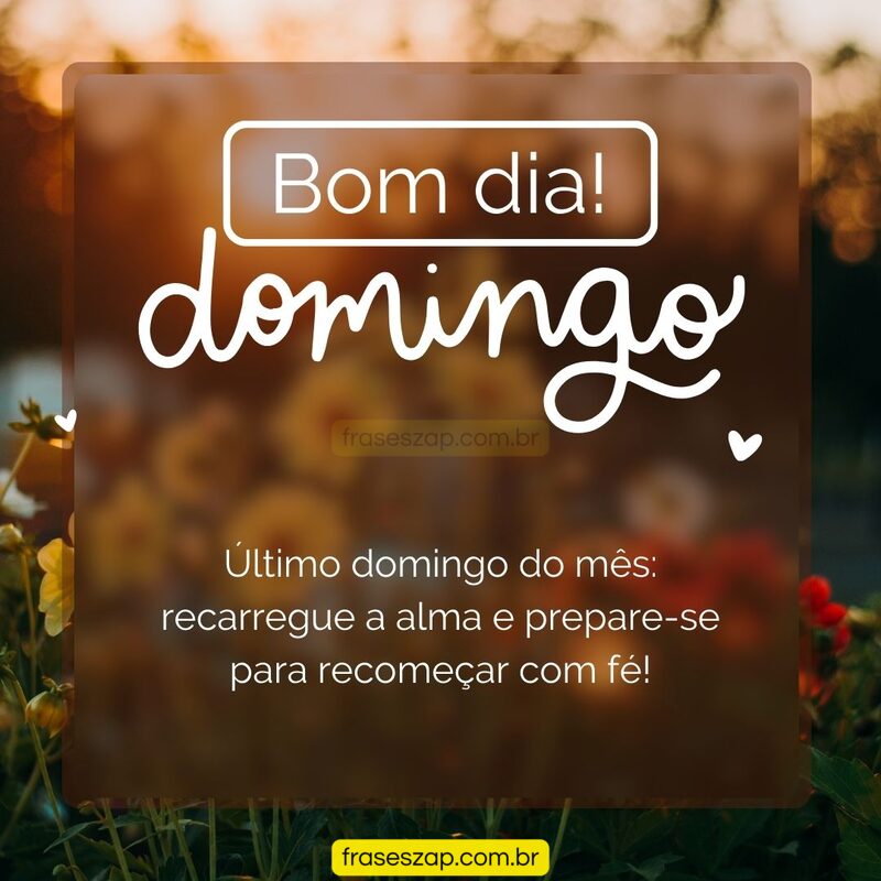 Imagem de domingo para compartilhar no WhatsApp