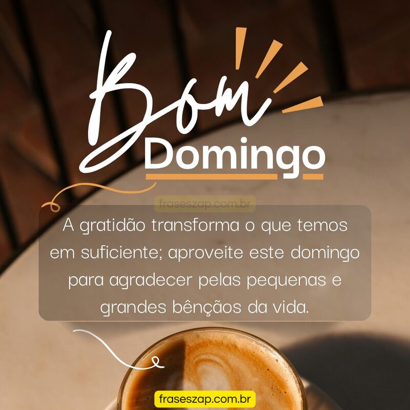 Imagem de domingo para compartilhar no WhatsApp