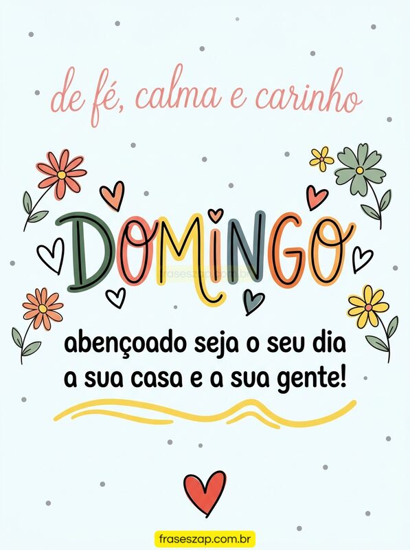 Imagem de domingo para compartilhar no WhatsApp