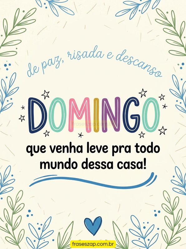 Imagem de domingo para compartilhar no WhatsApp