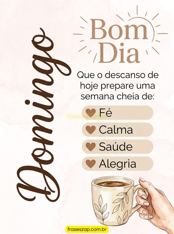 Imagem de domingo para compartilhar no WhatsApp