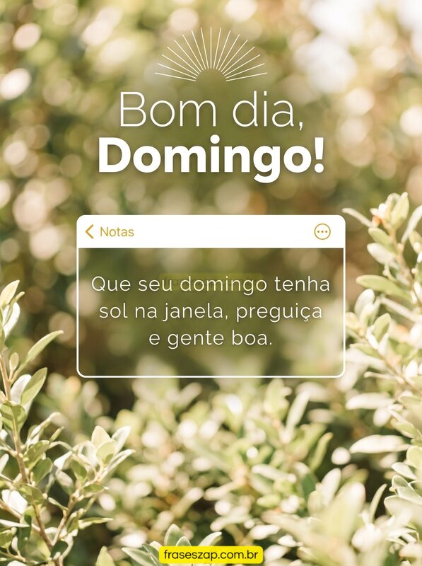 Imagem de domingo para compartilhar no WhatsApp