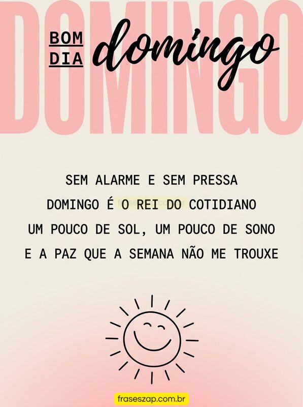 Imagem de domingo para compartilhar no WhatsApp