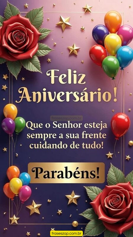 Imagem de feliz aniversário para compartilhar no WhatsApp