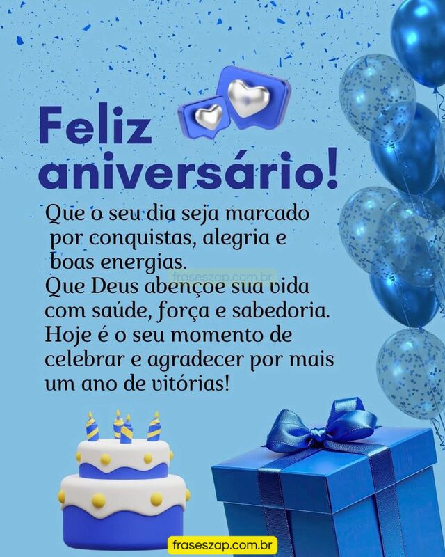 Imagem de feliz aniversário para compartilhar no WhatsApp